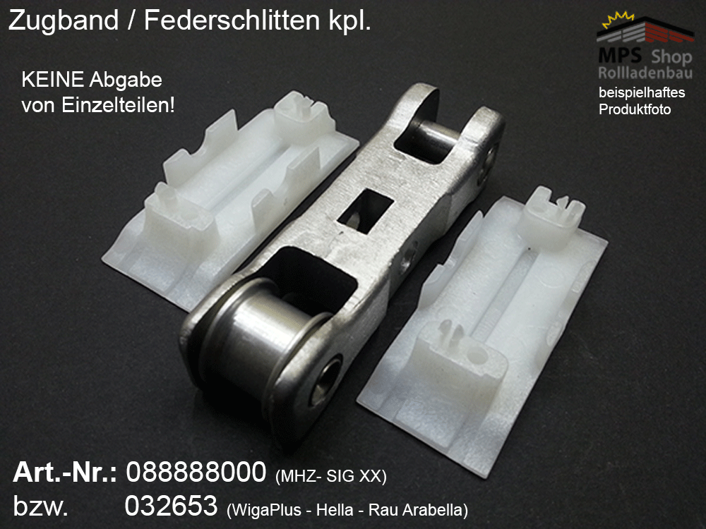 Zugband-Federschlitten kpl. - z.B für SIGXX,MHZ; WigaPlus, Rau Arabella, Hella – Bild 3