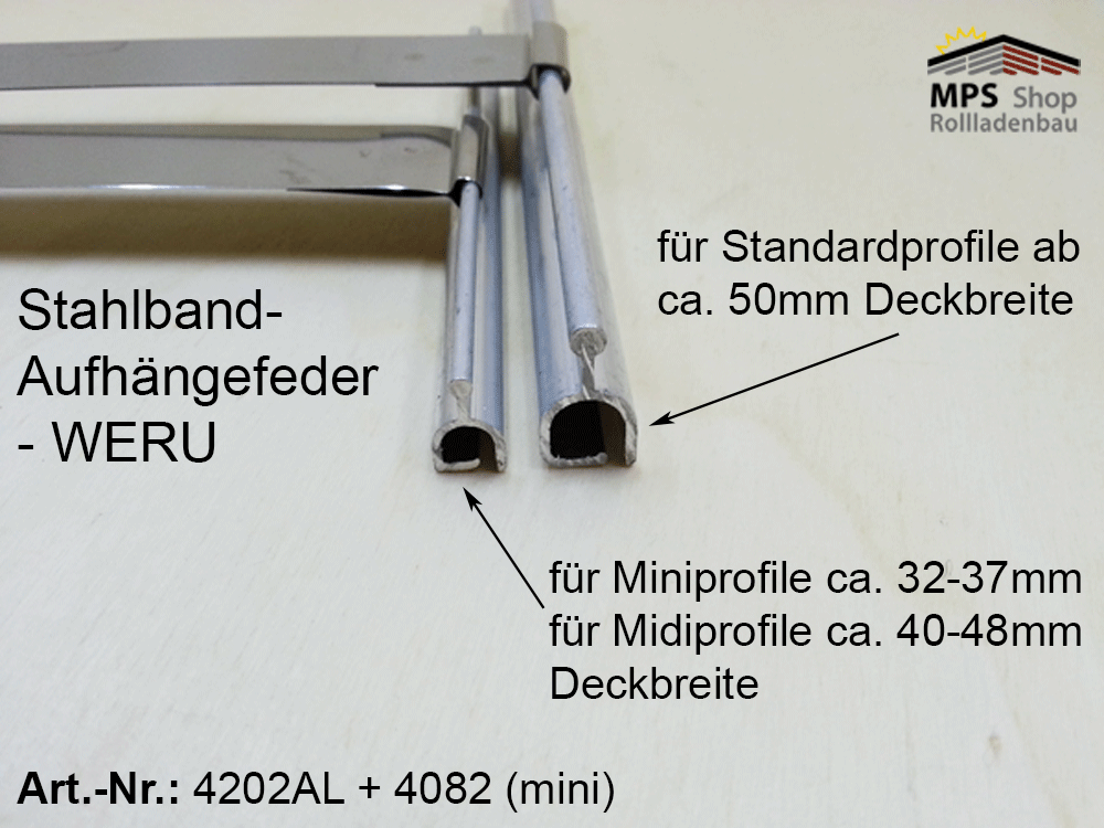 Stahlband-Aufhängefeder, WERU (4202AL/4082 (mini)) – Bild 2