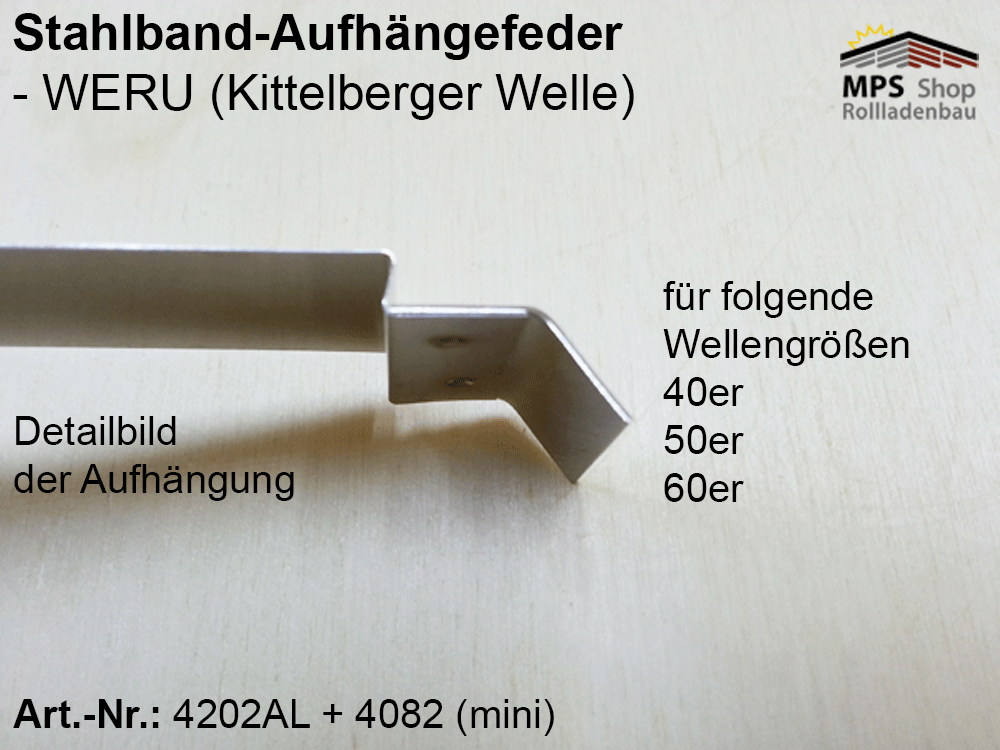 Stahlband-Aufhängefeder, WERU (4202AL/4082 (mini)) – Bild 3