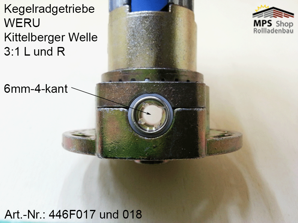 Kegelradgetriebe, 3:1, WERU-Kopf (links/rechts) – Bild 4