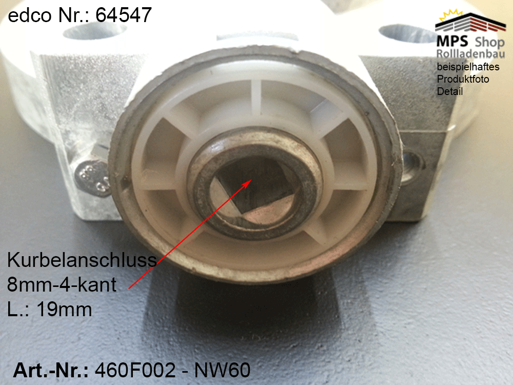 Wellenumschließendes Kegelradgetriebe mit AB, NW60, 8:1 – Bild 3