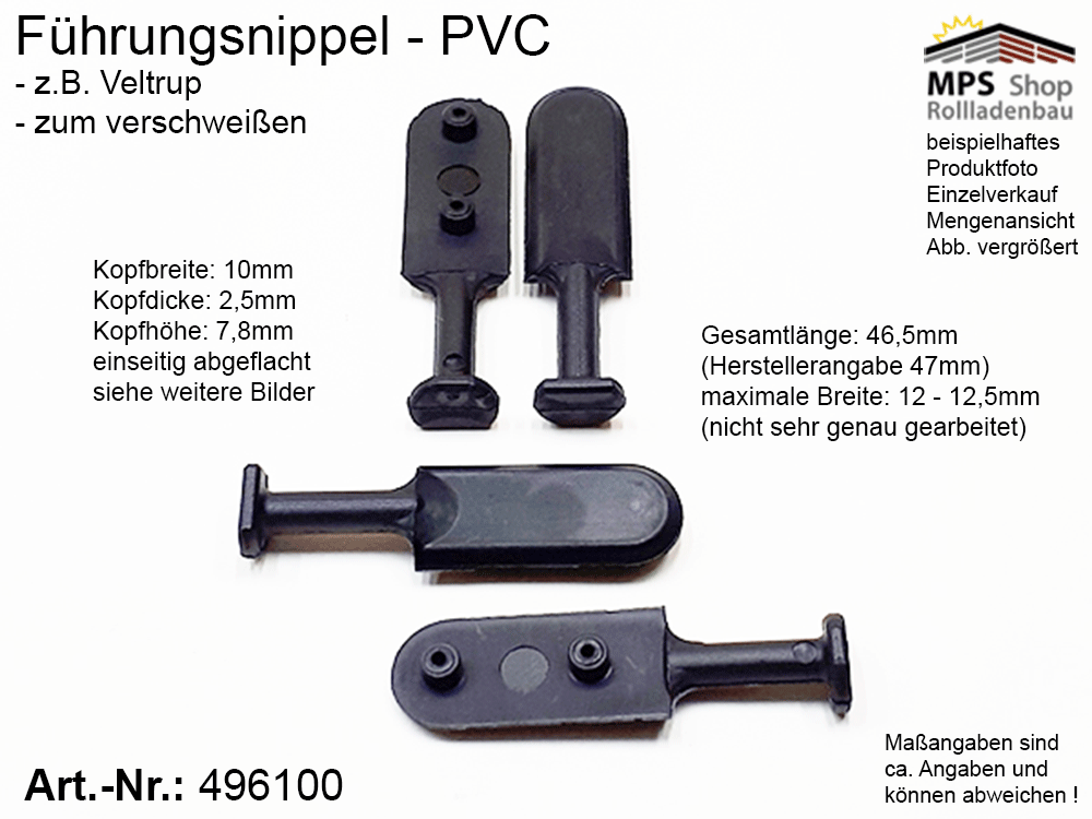 Führungsnippel PVC, schwarz - z.B. Veltrup – Bild 3