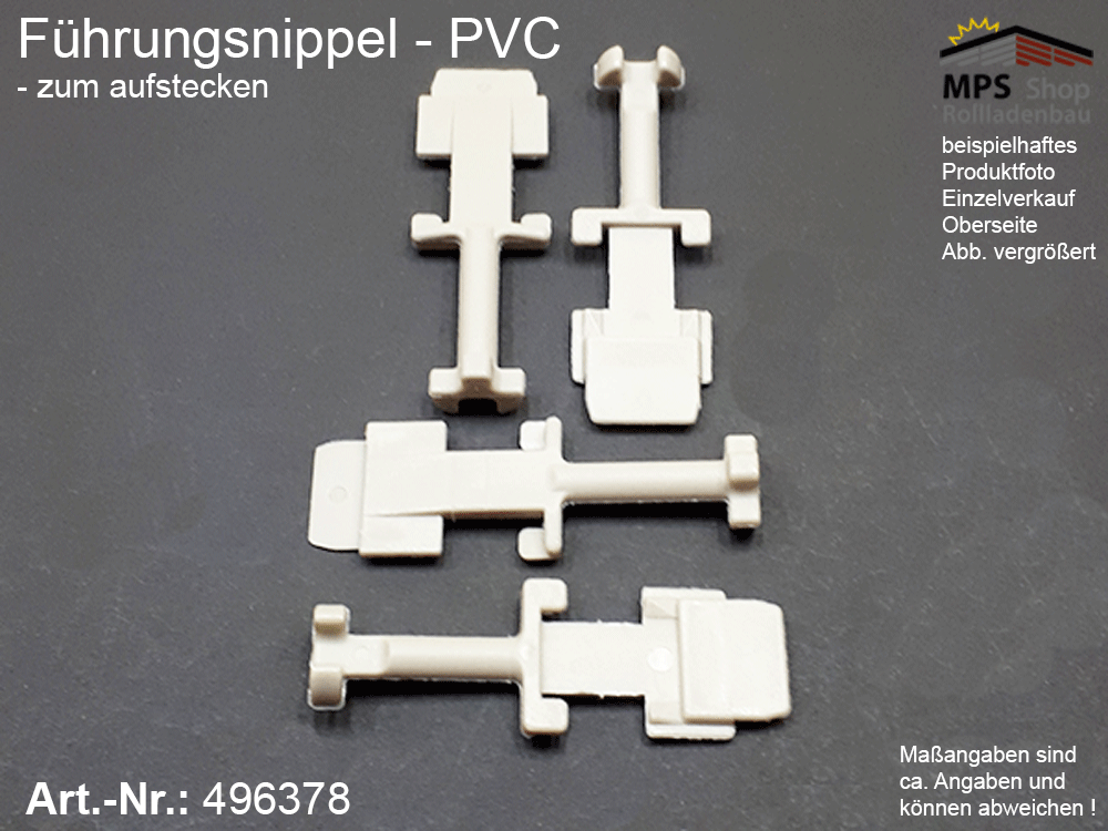 Führungsnippel PVC grau, lang - z.B. Flexalum/Turnils – Bild 3