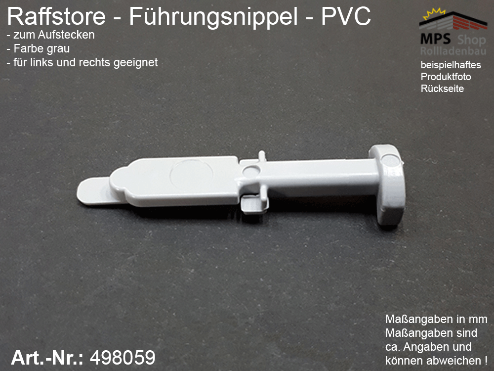 Führungsnippel PVC, grau - z.B. Schlotterer (Voro) – Bild 2