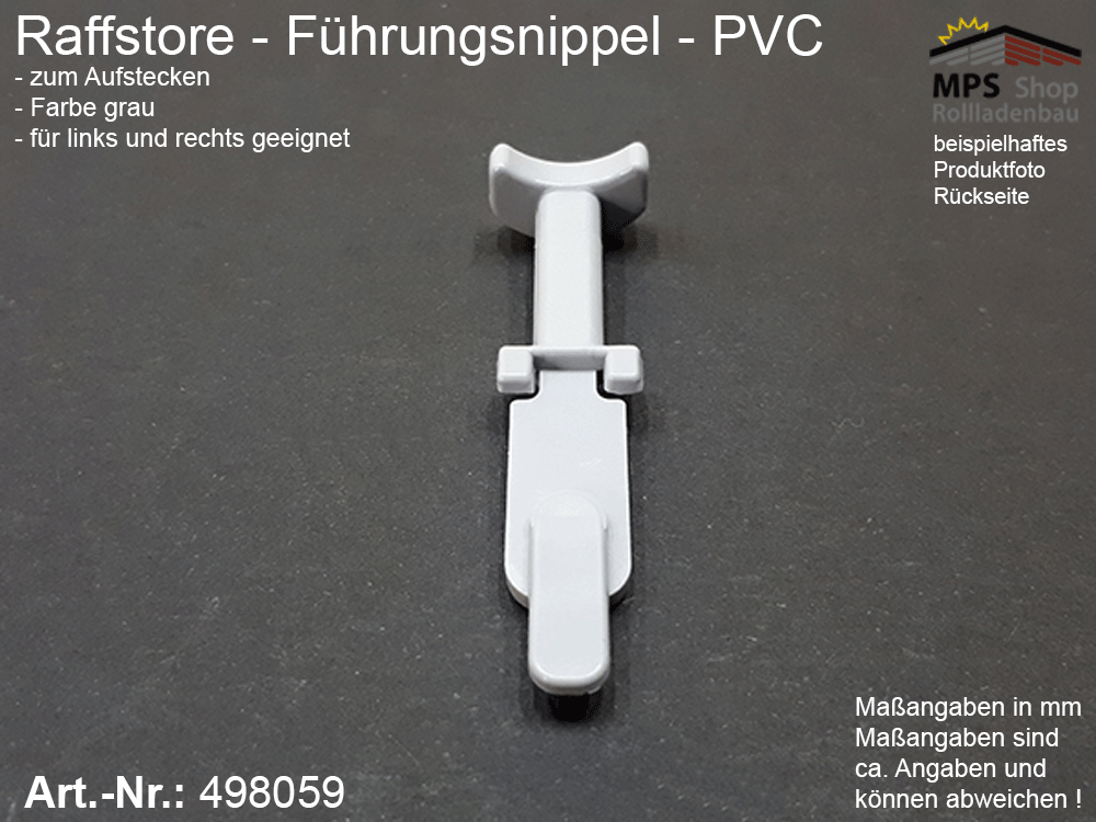 Führungsnippel PVC, grau - z.B. Schlotterer (Voro) – Bild 3