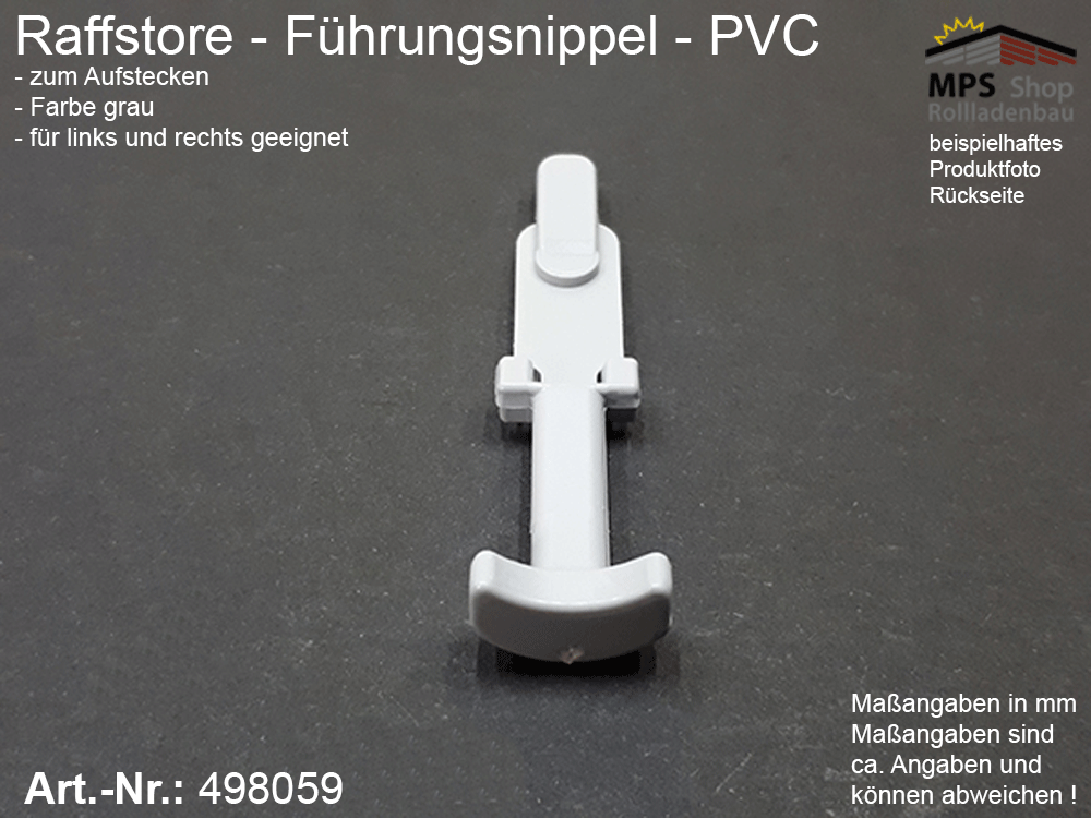 Führungsnippel PVC, grau - z.B. Schlotterer (Voro) – Bild 4