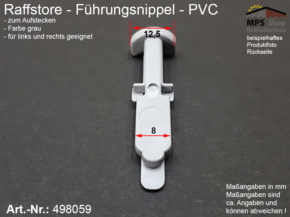 Führungsnippel PVC, grau - z.B. Schlotterer (Voro) – Bild 6