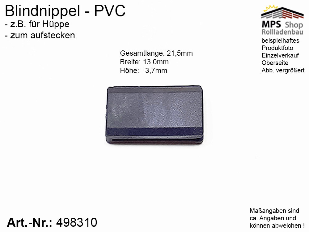 Blindnippel PVC, schwarz - Hüppe – Bild 2