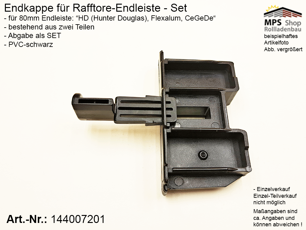 Endkappe 80mm, PVC schwarz - HD, Flexalum, CeGeDe – Bild 5