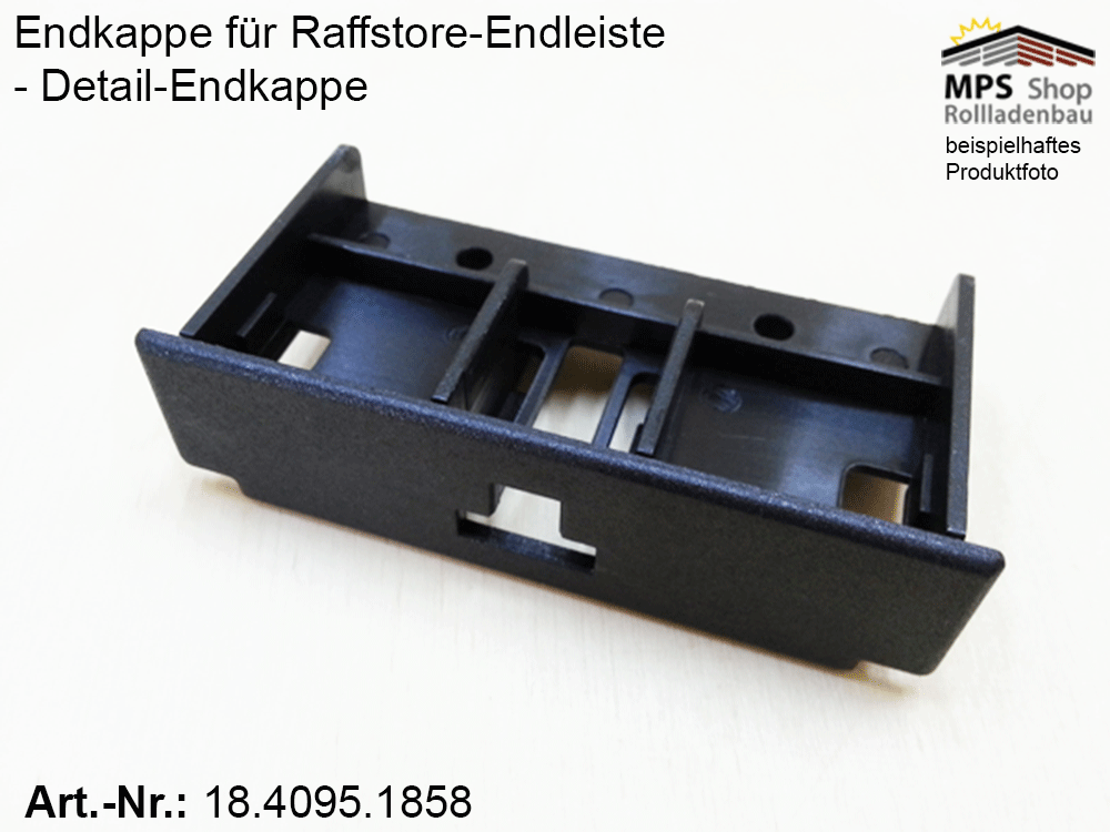 Endkappe 80x20mm, PVC schwarz - Flexalum - Hunter Douglas – Bild 4