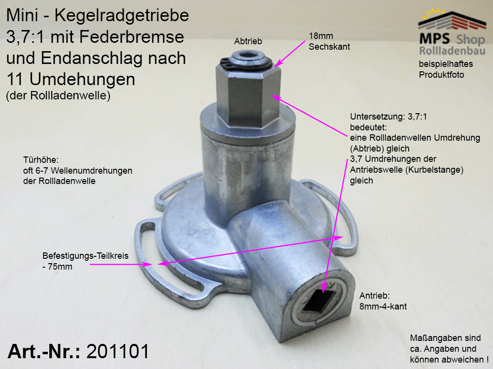 Mini-Kegelradgetriebe, 3,7:1 - SELVE