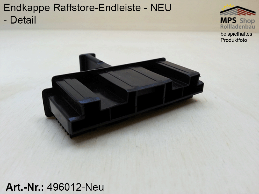 Endkappe 80x20mm, PVC schwarz, alte Ausführung - Warema – Bild 2