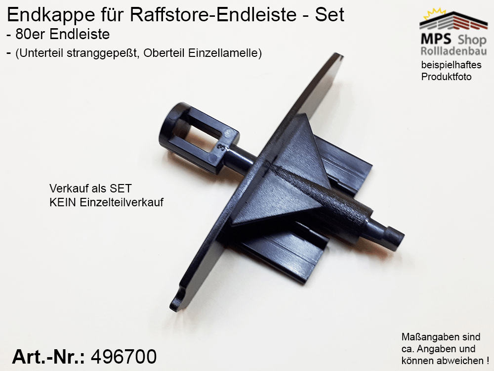 Endkappe PVC, 80mm (schwarz/grau)