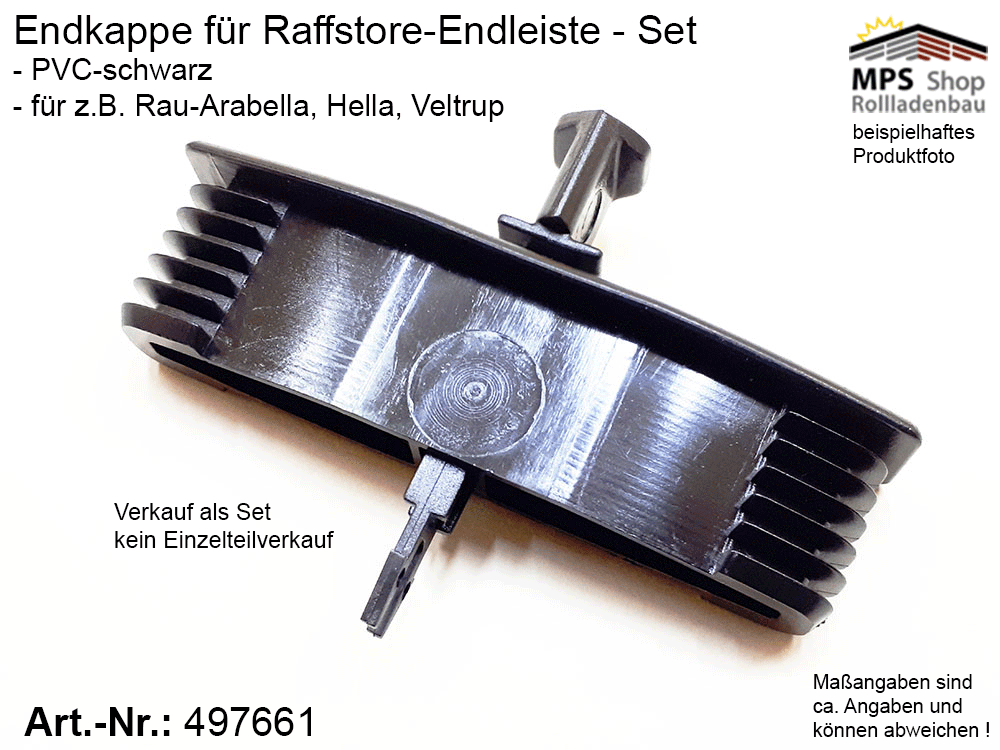 Endkappe PVC, 80mm - z.B.: Hella, Veltrup (schwarz/grau) – Bild 4