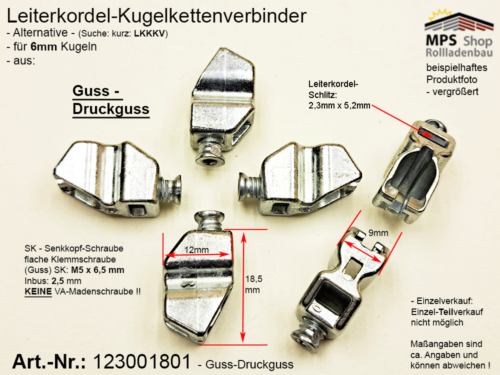 Leiterkordel-Kugelketten-Verbinder (Wendefunktion) - GUSS (123001801)