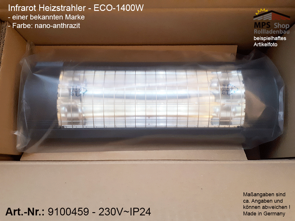 9100459, Infrarot-Heizstrahler (Inventur-Verkauf) bitte Artikelbeschreibung lesen !!