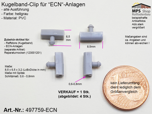 Kugelband-Clip - alte ECN-Anlagen (497759-ECN)