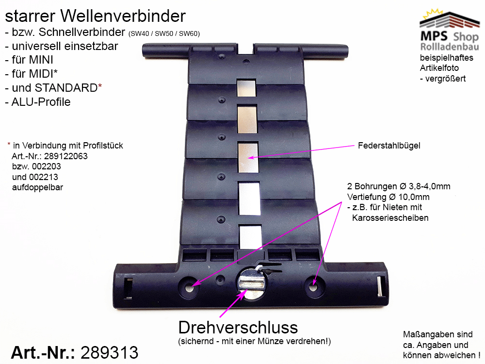 starrer Wellenverbinder, 4-gliedrig, - Selve, SecuFix (289313)