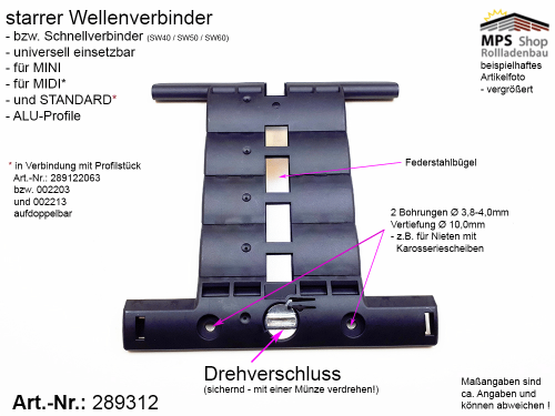 starrer Wellenverbinder, 3-gliedrig, - Selve, SecuFix (289312)