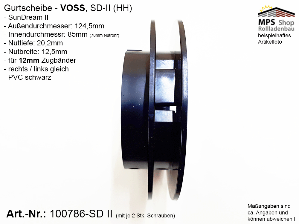 100786-SD II, Gurtscheibe VOSS, SunDream II