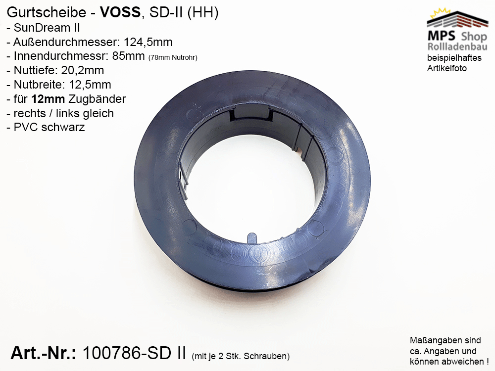 100786-SD II, Gurtscheibe VOSS, SunDream II
