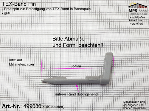 TEX-Band Pin -Aufzugsband für diverse Bandspulen (499080)