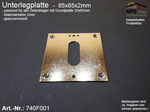 Unterlegplatte für Gelenklager-Grundplatte
