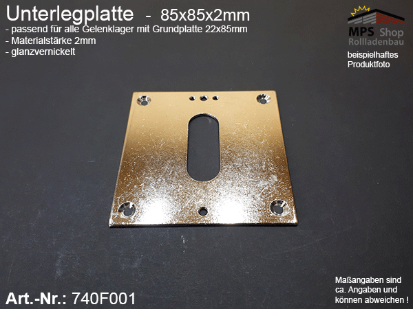 Unterlegplatte für Gelenklager-Grundplatte