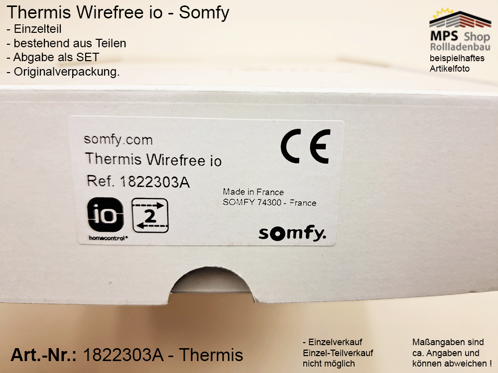 1822303A-Thermis Wirefree io - Temperatursensor kompatibel mit TaHoma (Somfy)