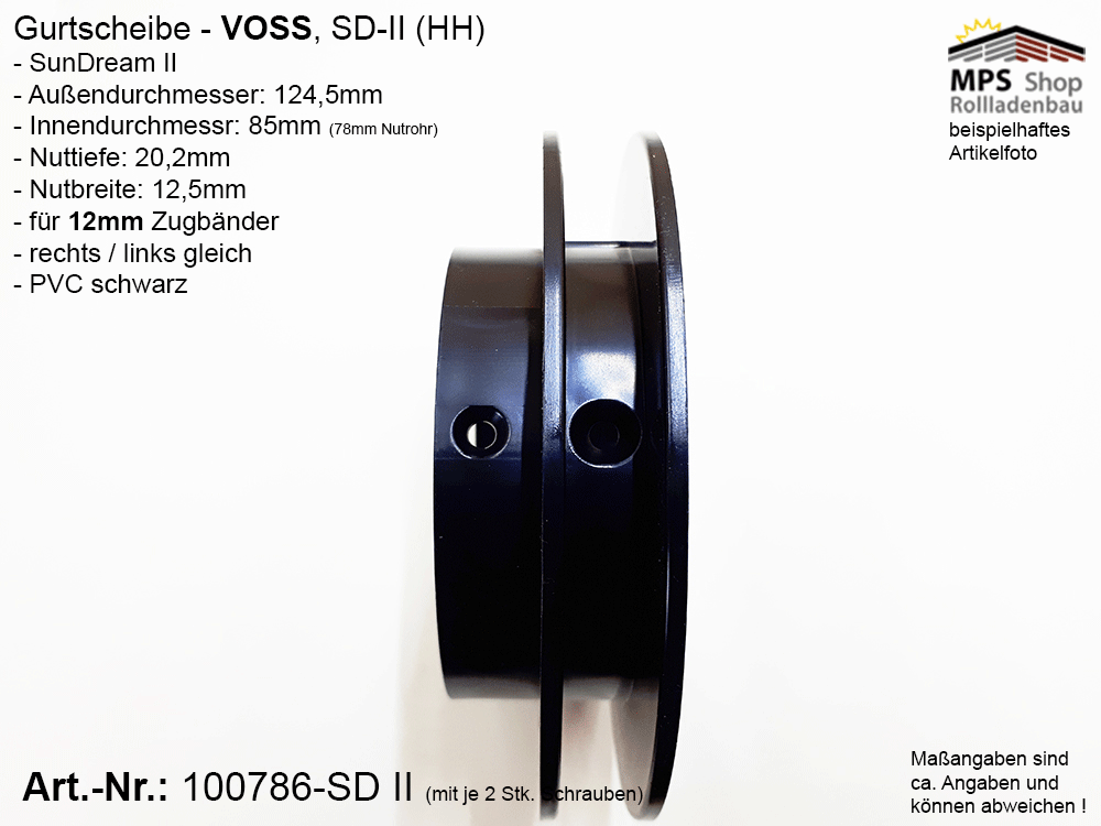 100786-SD II, Gurtscheibe VOSS, SunDream II